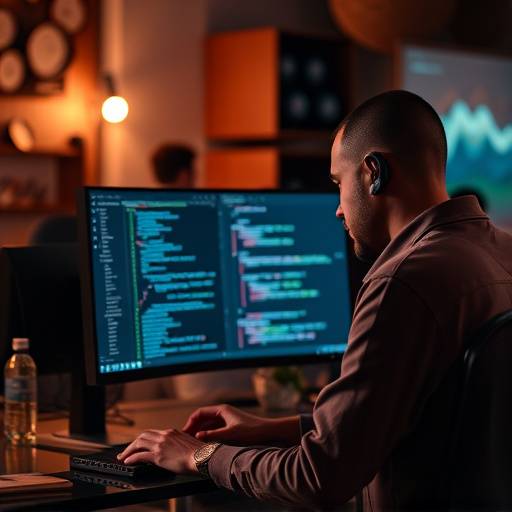 Image d'un développeur web travaillant sur du code dans un cours de développement web.