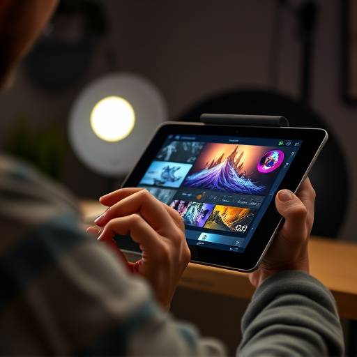 Image d'une personne utilisant une tablette graphique pour concevoir des éléments visuels, pour un cours de design graphique.