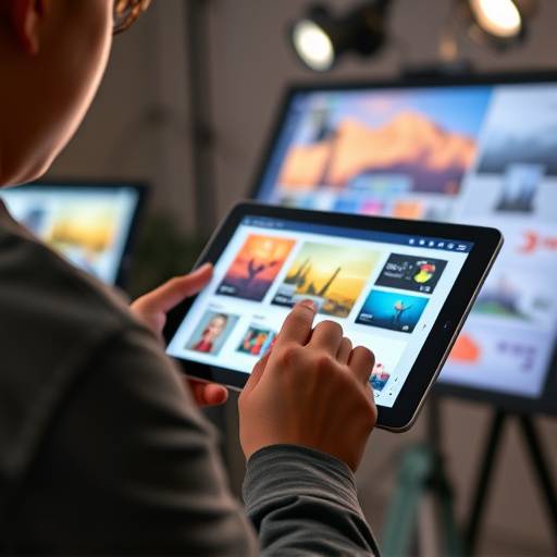 Image d'une personne utilisant une tablette graphique pour concevoir des éléments visuels, pour un cours de design graphique.