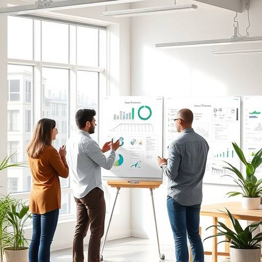 Image d'une équipe collaborant sur un tableau de projet dans un cours de gestion de projet.
