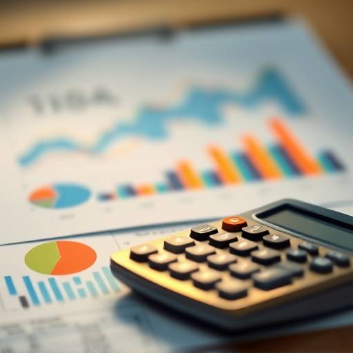 Image de graphiques financiers et de calculatrices représentant un cours sur les bases de la finance.